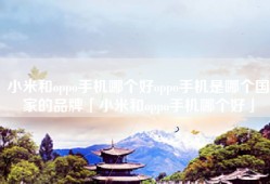 小米和oppo手机哪个好oppo手机是哪个国家的品牌「小米和oppo手机哪个好」